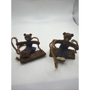 Carolyn Carpin Vintage Girl & Boy‎ Bears On The Swing,The Story Book Collection